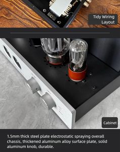 Amplificador de Tubos de un Solo Extremo Clase A Oldchen KT88-K1, Amplificador de Potencia Estéreo de Alta Fidelidad con Tubos de Vacío KT88 6H8C 5U4G - Product Image 5