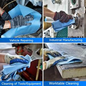 Rollo de Toallitas Industriales Multiusos No Tejidas, Libres de Pelusa, Toallitas Resistentes para Lavar Manos de Mecánicos, Limpieza de Cocina y <span class=keywords><strong>Aceite</strong></span> Pesado - Product Image 5