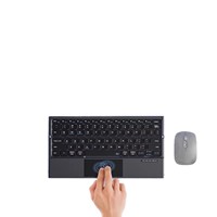 Keyboard dan Mouse Nirkabel Set Komputer Mini Lipat Portabel Berkualitas Tinggi untuk Gaming
