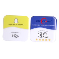 Etiqueta NFC Epoxi con Impresión Francesa y Logotipo Personalizado, 13.56MHz, Etiquetas NFC para Redes Sociales, Resistentes al Agua, para Acceso a Google Review y TikTok