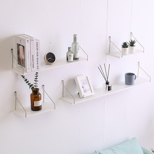 Modern Minimalist Wall Mounted <b>Shelf</b> Rectangle Iron Float Design For Living Room <b>Bedroom</b> Storage Neatening Multiple Sizes - Product Image 1