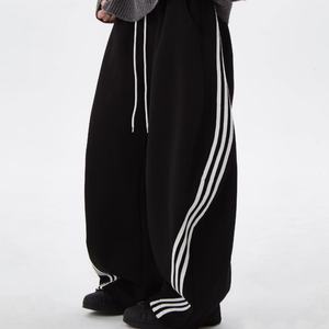 Pantalones Deportivos Casuales de Cintura Media, Ligeros, de Pierna Ancha, con 3 Rayas, Estilo Holgado, para Hombre, Ropa Urbana, MOQ Bajo Personalizable - Product Image 2