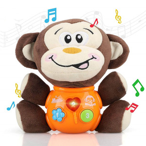 Battery Operated Musical Baby Làm Dịu Plush Làm Dịu Khỉ Với Ánh Sáng - Product Image 1