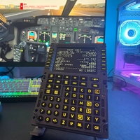 GGDX Simplayer Flight Simulator CDU (Unité de Commande et d'Affichage) – Accessoire pour simulateur de vol Boeing 737 FMC CS pour jeux vidéo