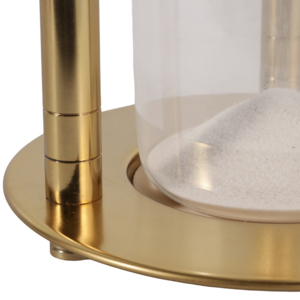 Clessidra Cilindrica in Metallo e Vetro, Decorazione d'Arredo per Bagno, Ufficio, Soggiorno, Esposizione su Scaffale - Product Image 6
