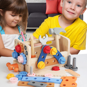 Nouveaux jouets éducatifs pour enfants, outils à main en bois, tournevis et boîte à outils de démontage de vis et d'écrous, jouets de simulation, jouets en bois pour enfants - Product Image 5