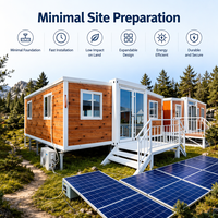 Maison conteneur portable 1, 2, 4, 5 chambres, avec systèmes solaires préinstallés, pour zone de repos autoroute et point de contrôle de frontière, avec réponse 24h/24