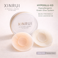 XINRUI Cache-tétons en silicone respirant sans adhésif, motif floral, pour tops dos nu et tenues d'été