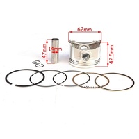 Suzu Ki GN125 EN125 GS125 GZ125 Euro I 150cc mise à niveau à grand alésage avec Kit de piston de cylindre à tête dôme Kit de cylindre modifié 62mm