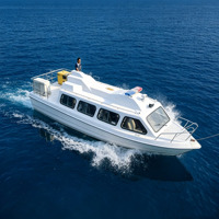 Bateau de transport touristique à moteur hors-bord de 8,8 m/29 pieds, 18 places, en FRP, 200 CV, pour le transport de passagers et d'équipages, à vendre