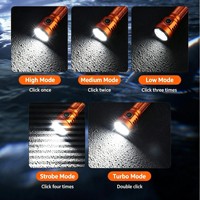 Aluminum 8 LED High-brightness Strong Light Flashlight Outdoor Long-range Fixed-focus Rechargeable Multifunctional Torch Light