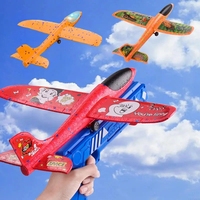 Avion en mousse HW 10M avec lanceur catapulte, planeur, jouet pistolet pour enfants, jeu d'extérieur, modèle à bulles, tir, jouets rotatifs