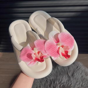 Sandalias de Playa Planas Antideslizantes con Diseño de Orquídea Mariposa, Tendencia en Instagram, para Mujer, Verano 2026 - Product Image 2
