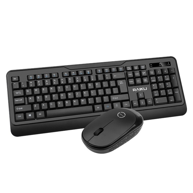 RAIKU R901 Wireless 2.4G Optical Plug and Play Keyboard Mouse Combo for Business Office Use in Stock