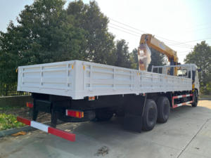 China DFAC 6x4 10t Stiff Boom Crane Freight <b>Truck</b> Hydraulic Self Loading Material Transport Vehicle for Sale - Product Image 3