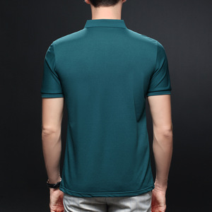 <span class=keywords><strong>Polo</strong></span> de golf pour hommes en tissu tricoté de haute qualité à manches courtes, personnalisable avec logo brodé, vente en gros OEM - Product Image 4