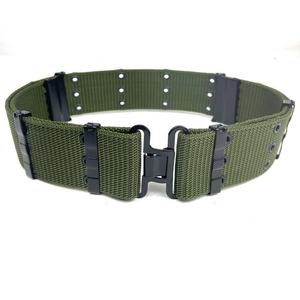 56mm <span class=keywords><strong>de</strong></span> large crochet boucle laiton 3 rangées oeillets armée vert Nylon Durable Stable Web ceinture - Product Image 1
