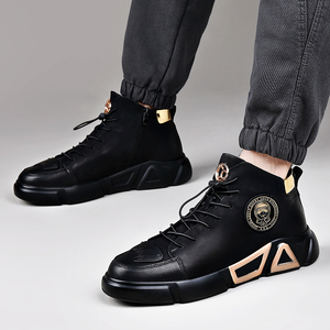 ¡Novedad de 2025! Botas de moto informales de cuero de alta calidad para hombre, suela blanda, malla de goma transpirable, cómodas para invierno, primavera y otoño - Product Image 3