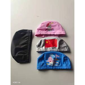 Bonnet de bain en tissu enduit de PU pour adulte et enfant, respirant, flexible, élastique, imperméable, léger, durable, confortable, doux, dessin animé - Product Image 1