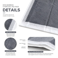 Tapis d'apprentissage jetables en charbon de bambou et PE pour chiens, anti-odeur, écologiques, imperméables et anti-fuites pour animaux de compagnie