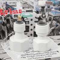 Adaptateur de raccord rapide en plastique pour filetage NPT femelle 1/2 pouce, raccord RO, source d'alimentation manuelle pour pièces de rechange 1/2x1/4 ou 1/2x3/8