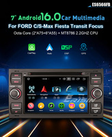 Radio para Auto con GPS y Navegación Erisin ES6566FB Android 16.0, Reproductor de DVD para FORD Fiesta, Kuga, Galaxy, Focus, GPS Navi, CarPlay
