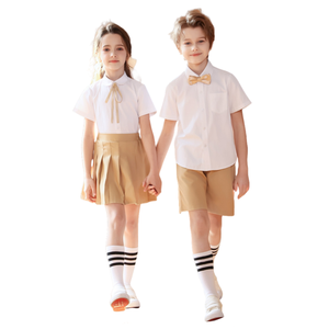 2025 Mù<span class=keywords><strong>a</strong></span> Hè Trường Tiểu Học Đồng Phục Cho Sinh Viên Polyester Lớp Áo Sơ Mi Phù Hợp Với Mẫu Giáo Tốt Nghiệp Ảnh Phong Cách Cho Đại Học Tuổi - Product Image 5