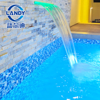 Landy 1,8x25m Blaue PVC-Schwimmbadauskleidung 1,5mm Dick Leichtgewichtig Wasserdicht Rutschfest Langlebig Alterungsbeständig Schimmelresistent