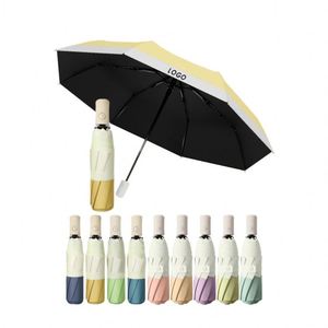Custom Logo Portable 3 Fold Automatic <b>Windproof</b> Waterproof Uv <b>Umbrella</b> for Kids Adults - Product Image 2