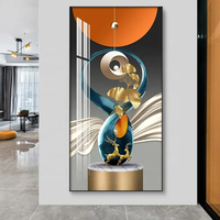 Peinture murale moderne encadrée en aluminium pour la décoration de la maison, salon, hall d'hôtel, art abstrait botanique géométrique animalier