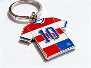 QYS Porte-Clés Maillot Football Alliage Zinc Personnalisé Cadeau Fan 2026 - Product Image 3