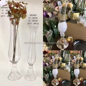 LISSE Unique 3 tailles événement fleur stand cristal présentoir Table de mariage pièce maîtresse pour décor de fête - Product Image 6