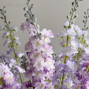 Fleurs artificielles de prêle en soie, réalistes, pour mariage, décoration intérieure, bouquet bleu, violet, blanc, arrangement floral, art floral - Product Image 3