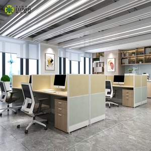 Hiện Đại <span class=keywords><strong>Modular</strong></span> Nội Thất Văn Phòng Nhân Viên Bàn Tủ Văn Phòng Trạm Làm Việc Với Phân Vùng - Product Image 4