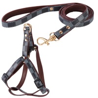 Harnais de luxe tendance en PU pour animaux de compagnie, ajustables (poitrine et dos), taille XL, lot en gros pour chiens et chats