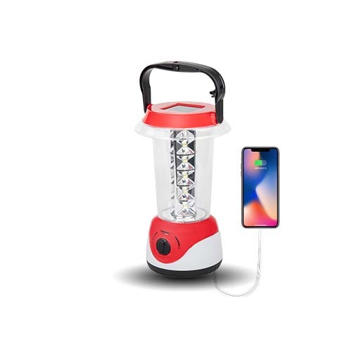24 LEDs Plastic Solar Charge Rechargeable Outdoor Camping Emergency Lantern with Built-in Solar Panel