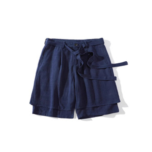 JAC22 B23935 Nouveauté été – Short décontracté <span class=keywords><strong>homme</strong></span> style chinois <span class=keywords><strong>en</strong></span> coton et <span class=keywords><strong>lin</strong></span> tissé, coupe mi-longue - Product Image 4