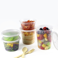Gobelet jetable transparent en PP certifié écologique et compatible micro-ondes, personnalisable, de 8 à 32 oz, pour la vente à emporter, destiné aux restaurants