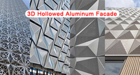 Panneaux muraux décoratifs en aluminium pour l'extérieur, panneaux muraux insonorisants, panneaux de façade pour les projets extérieurs des bâtiments