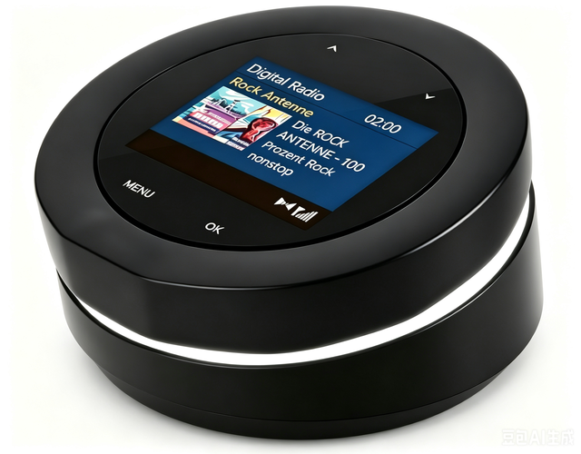 Digital Radio Tuner with 4 Inch Color Screen to Connect to Stereo System Includes Remote Control