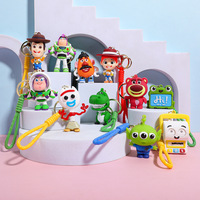 Porte-clés en silicone Toy Story Buzz Woody Jessie Alien, figurines de dessin animé, pendentif pour sac à dos, cadeau mignon pour enfants, mini souvenir