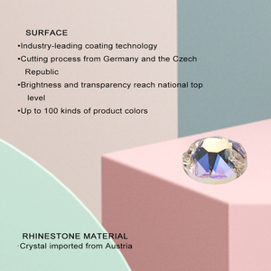 YHB Moonlight XIRIUS Rose Peach Glass Sewing Stones Flatback Rhinestones untuk Pakaian Tas dan Tas - Product Image 3