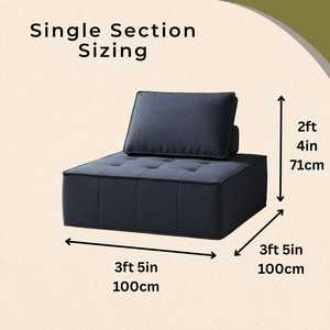 Sofá Modular de Compresión al Vacío Cloud Couch de 2 Plazas, Sofá Seccional de Tela Minimalista Europeo para Espacios Pequeños, Almacén, Villa - Product Image 5