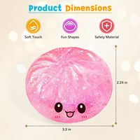 Boîte Mystère Squishy en Peluche Sucrée Scintillante (Dumpling & Bao Bun) - Jouet Anti-Stress Fidget, Cadeau de Fête et d'Anniversaire (Rose)