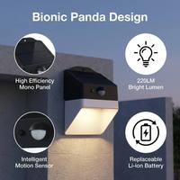 Lampe murale solaire avec capteur PIR, étanche, pour l'extérieur, lumière nocturne, garantie de 3 ans, éclairage extérieur domestique pour cour et jardin