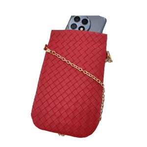 Mini sac de téléphone tissé texturé 7 pouces, type pochette bandoulière, pour tenues quotidiennes, Printemps 2024 - Product Image 5