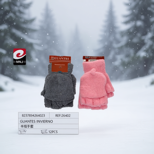 Guantes Invierno Half Finger Flip Cover Winter Gloves 12Pcs - Product Image 2