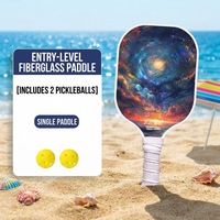 Raquette de pickleball professionnelle haute puissance en fibre de verre avec noyau en nid d'abeille PP, contrôle de puissance