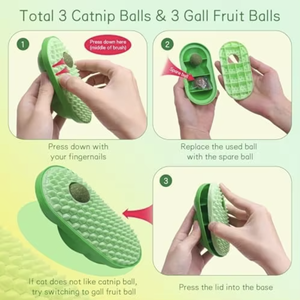 प्राकृतिक कैन्निप मटर-आकार इंटरैक्टिव बिल्ली खिलौना दांत सफाई पर्यावरण पर्यावरण के अनुकूल प्लास्टिक + कैटरनिप दीवार - Product Image 6