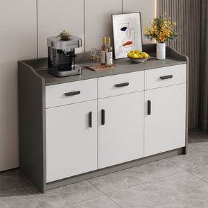 Buffet moderne minimaliste en bois avec 2 tiroirs et 3 portes, console de rangement pour salon - Product Image 1